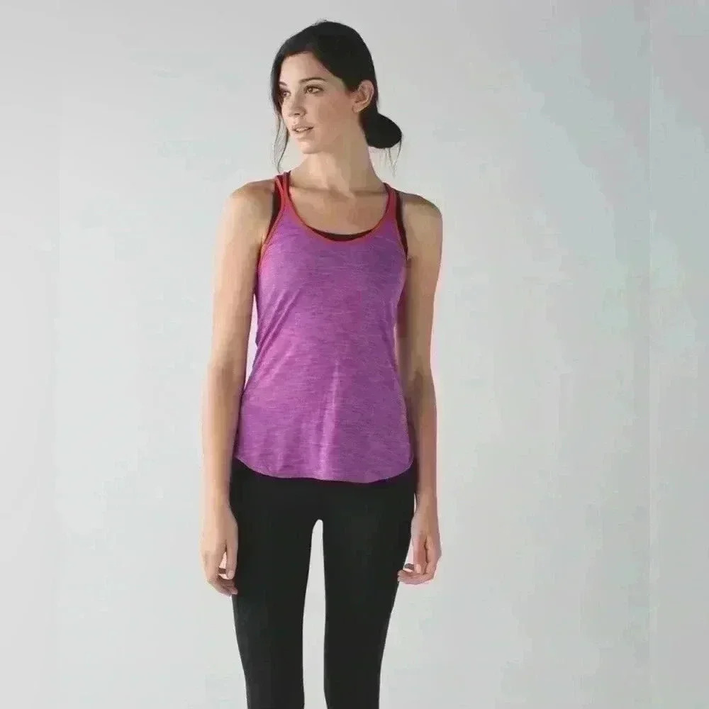 Lululemon What The Sport Singlet II
Heathered Ultra Violet / Alarming - Picture 2 of 10